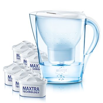 BRITA Halbjahrespaket Marella weiß 2,4 l + 6 Kartuschen – versandkostenfrei